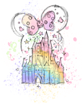 colourful disney castle